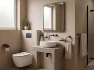 6-Piece Bathroom Hardware Set POCONE with Towel Bars and Hooks Black_989589