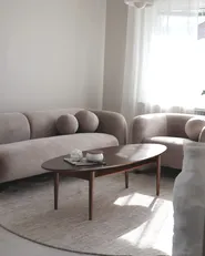 Living Room Set 4 Seater LEIREN Velvet Taupe_980312