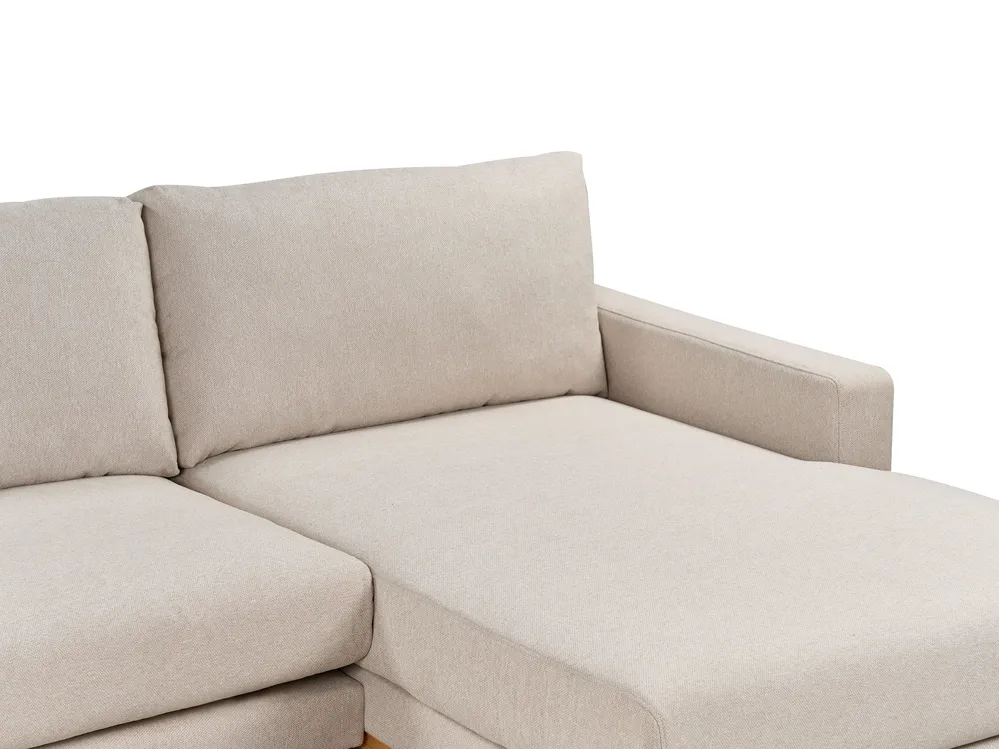 Corner Sofa 4 Seater SIGGARD Fabric Light Beige Left Hand_944898
