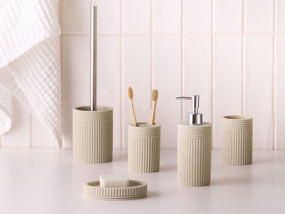 Set med badrumstillbehör i 5 delar CHANCAY Ljusbeige