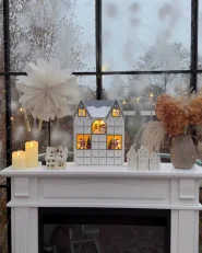 Julpynt LED FEMUND 40 cm Adventskalender Vit_1033770