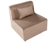 Moduulikulmasohva 4-istuttava LEMVIG rahilla Vakosametti Tumma beige Vasen_1053364