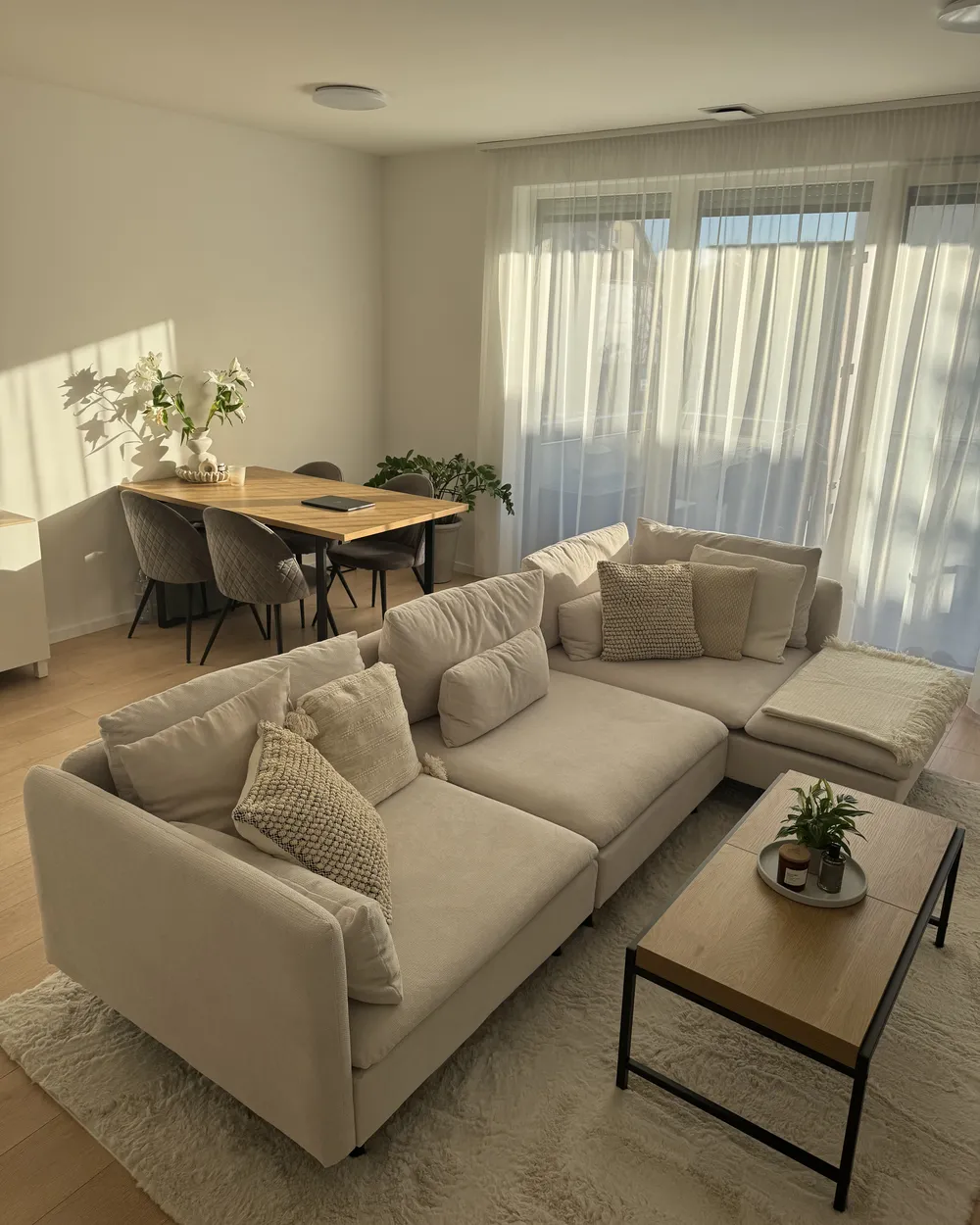 Bedspread YERBENT Cotton 220 x 240 cm Off-White_974721