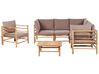 Garden Lounge Set with Table 6 Seater CERRETO Bamboo Taupe