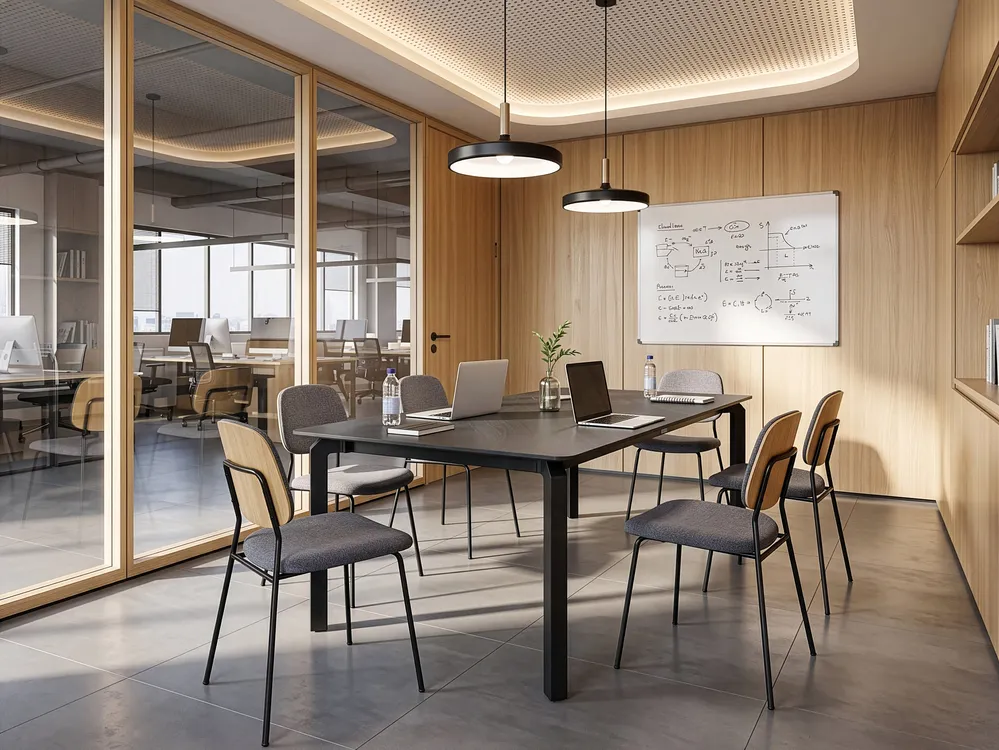 Konferensbord FELETTO 90 cm 180 cm Sten Svart marmor_1087766