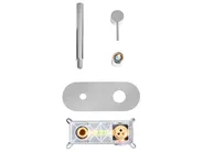 Wall Mounted Basin Mixer Tap CLAVIJO Brass Silver_986820