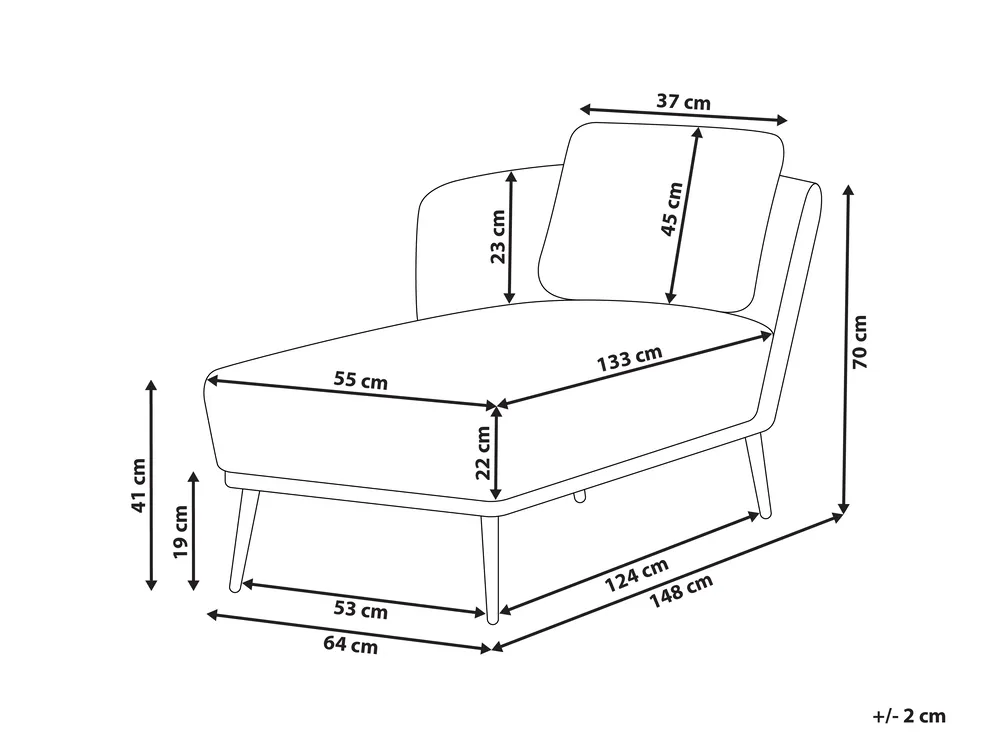 Right-Hand Chaise Longue ARTHEZE Fabric Blue_930165