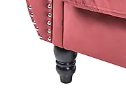Sofa 2 Seater SKIEN II Velvet Dark Red_1171146