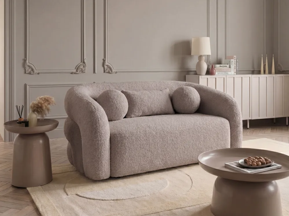 Sofa 2 Seater EGEDAAL Boucle Taupe