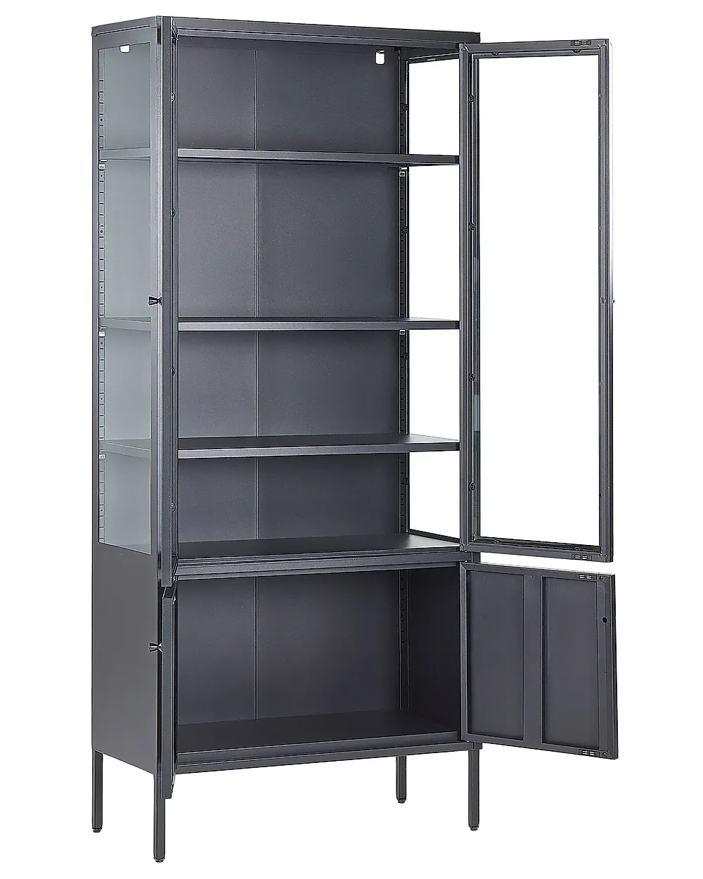 Vitriini OXTED 80 cm Metalli Musta_850460