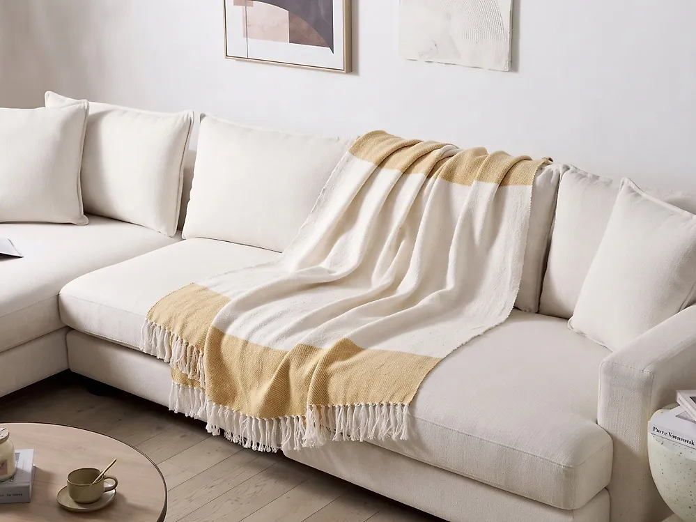 Pläd SALME 130 x 170 cm Beige_1179908