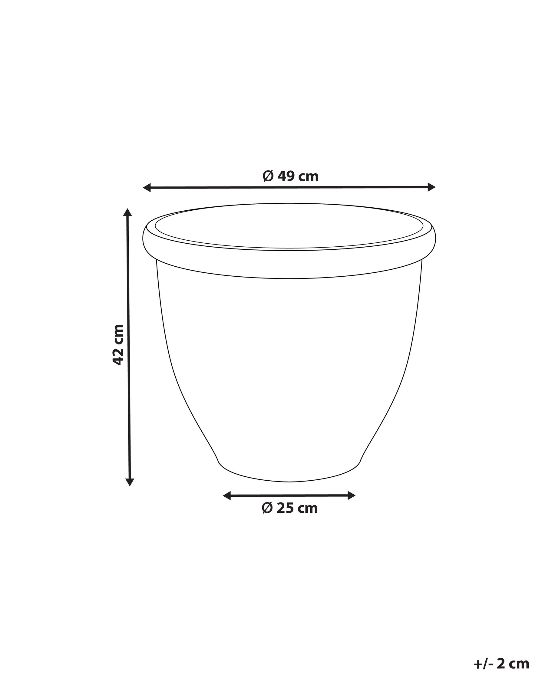 Plant Pot TESALIA 49 cm Light Beige_954134