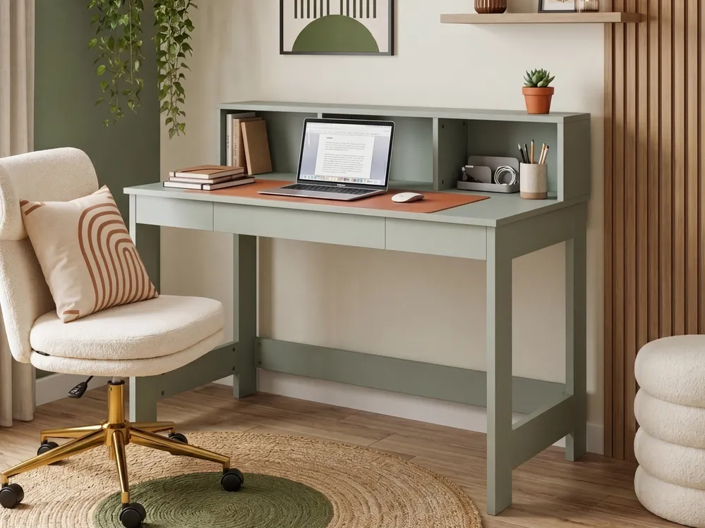 Home Office Desk ALVAR 111 cm 60 cm Light Green