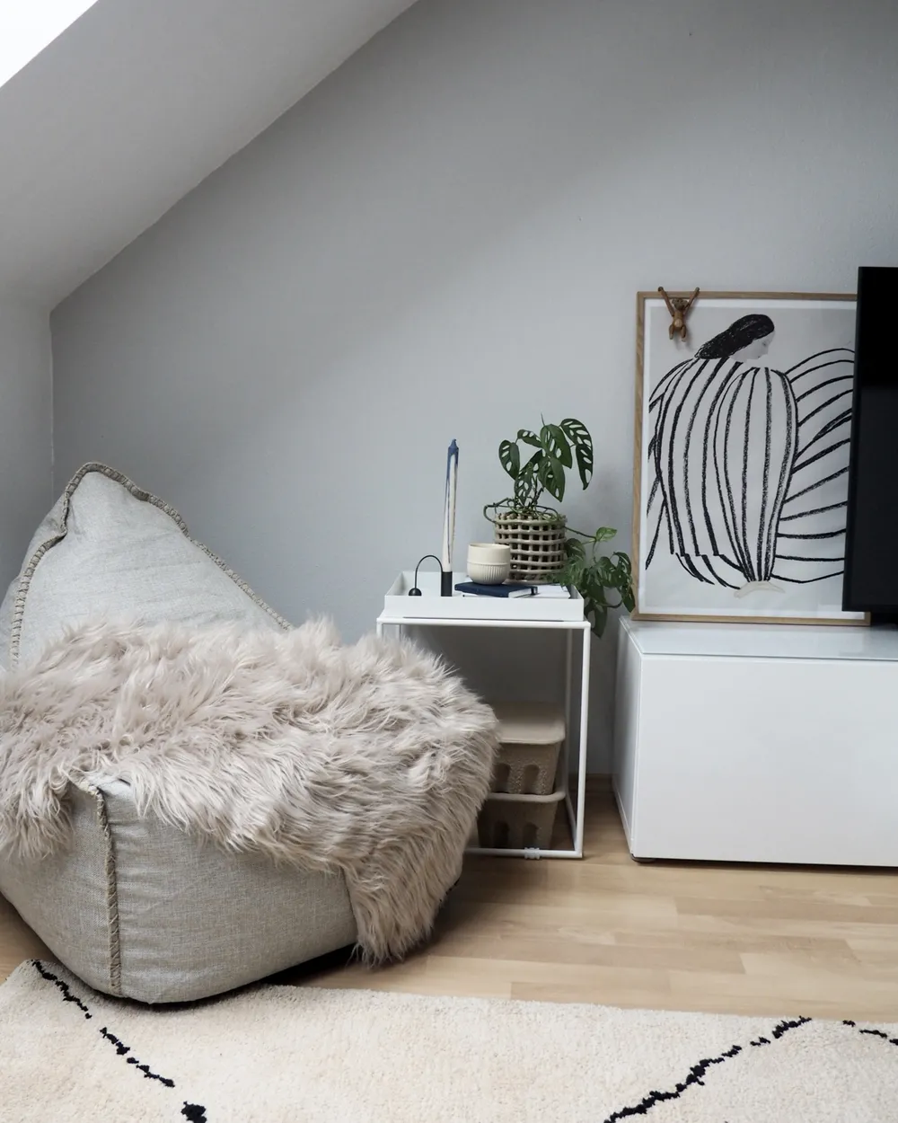 Faux Fur Rug MUNGO Beige 63 x 95 cm_902927