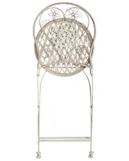 Set med 2 trädgårdsstolar YAVIZA Fällbar Metall Ljusbeige_1001888