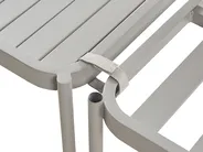 Garden Lounge Set with Table 2 Seater TERRACINA Metal Light Grey_863623