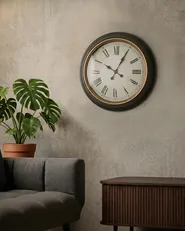 Wall Clock VILLENA 63 cm Black_1032702