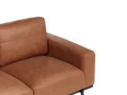 Sofa 2 Seater SOVIK Faux Leather Brown_906266
