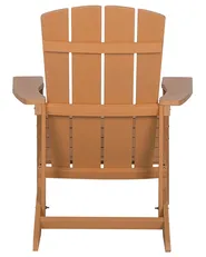 Trädgårdsstol ADIRONDACK med fotpall Brun_809449