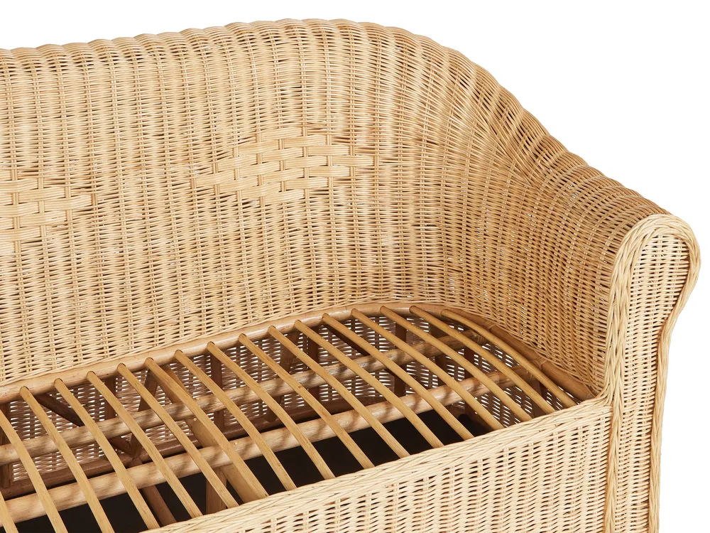 Garden Sofa 3 Seater LIVADEIA Rattan Natural_920133