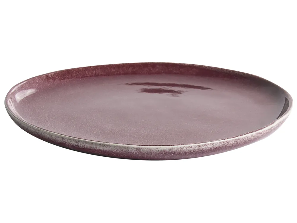 Set of 12 Dinnerware HOPS Stoneware Burgundy_1060705