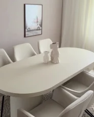 Set med 2 matstolar Vridbar JODAR Ljusbeige_1036151