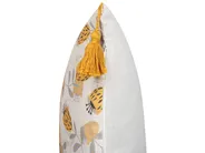 Set of 2 Decorative Cushions ABUTILON 45 x 45 cm Beige Floral Pattern_838019