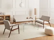 Nojatuoli ESRUM Kangas Tummanruskea/beige_1022971