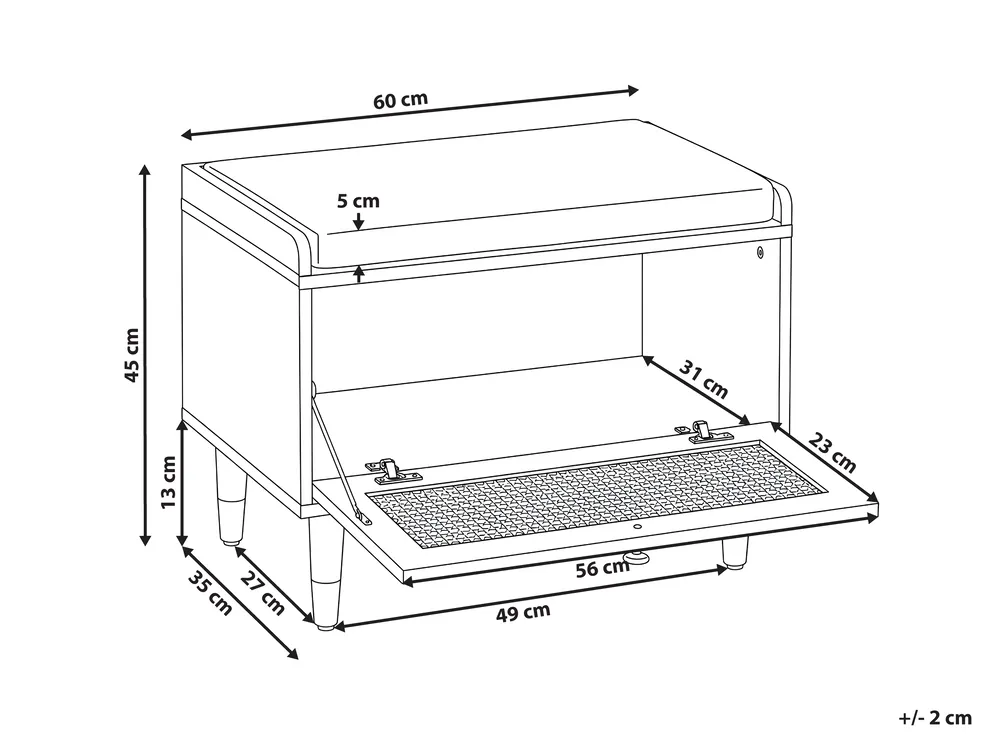 Shoe Bench FORSTER Light Brown_1080310