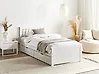Bed with 4 Drawers OLENDON Pine Wood White 90 x 200 cm (EU Single)