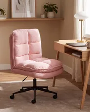 Kontorsstol ADDISON Bouclé Rosa_1077866