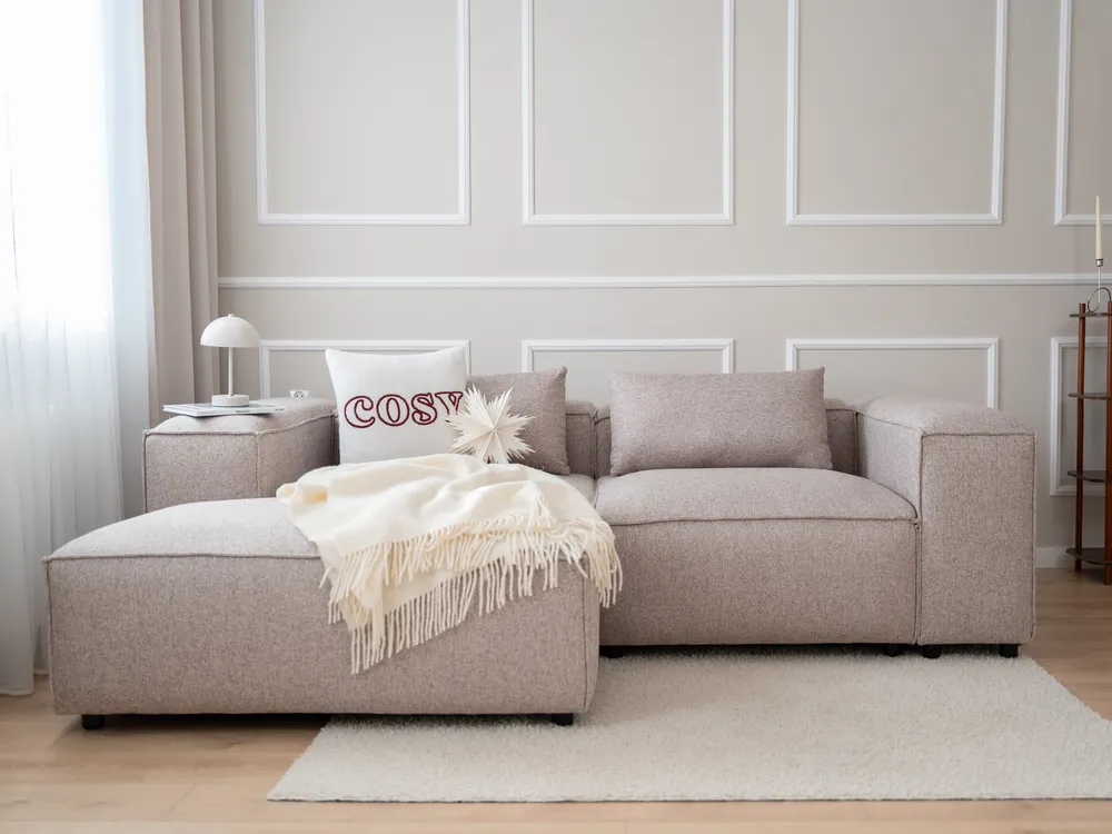 Corner Seat BRANDE Fabric Light Brown Symmetrical_1039269