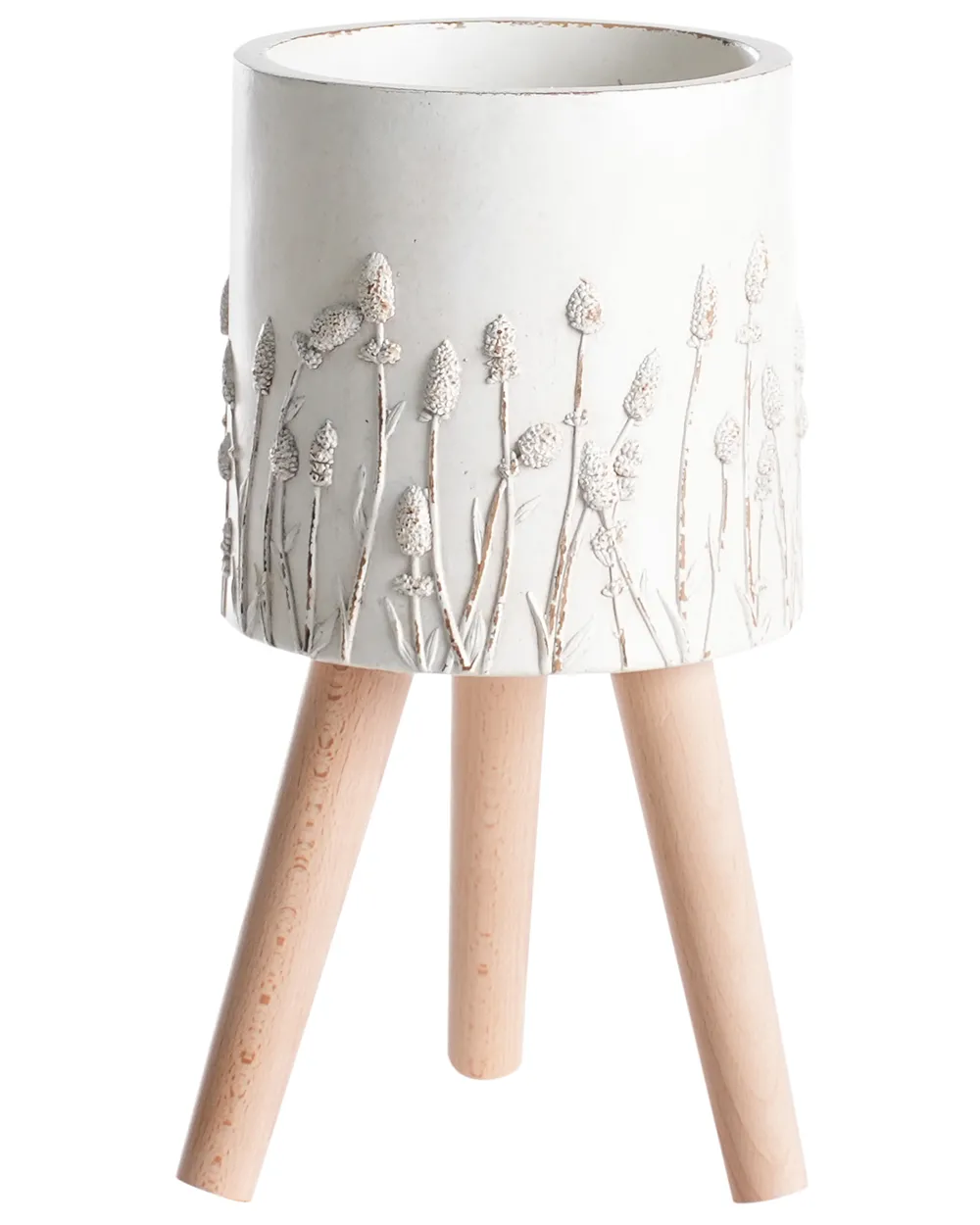 Elevated Plant Pot JANINA 24 cm Off-White