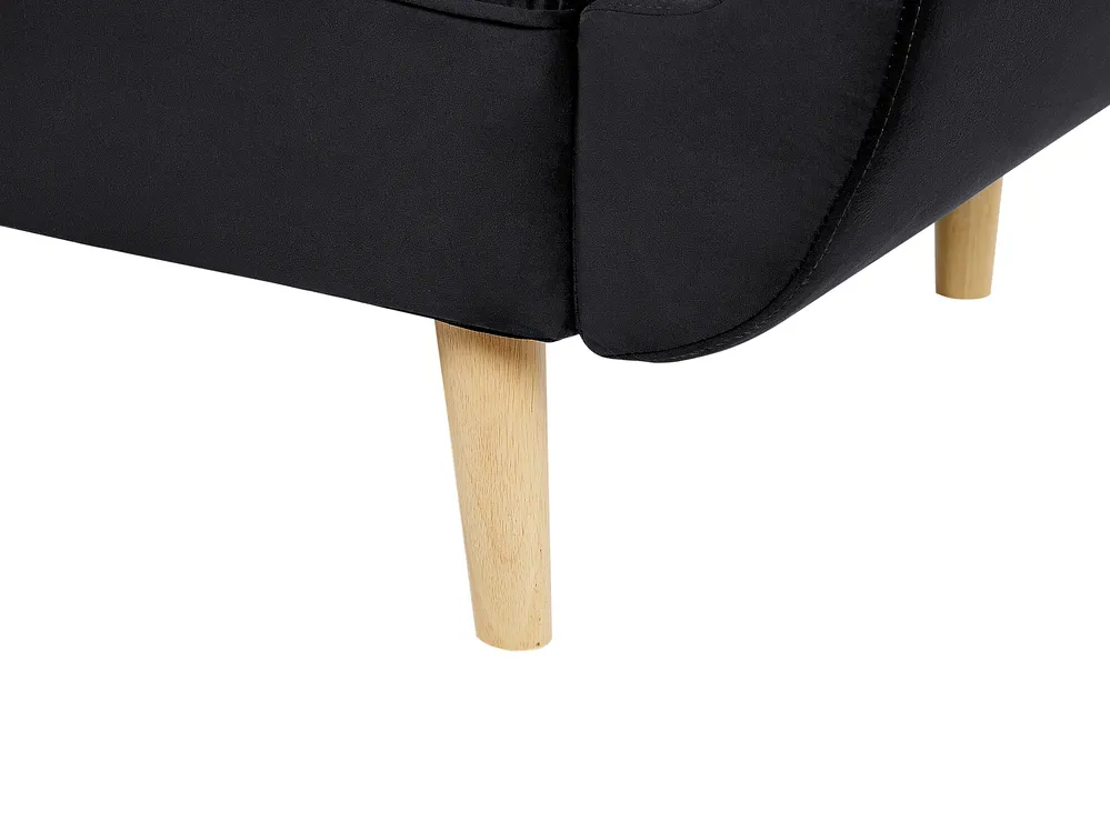 Sofa Bed 3 Seater ASBY Velvet Black_788059