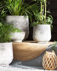 Plant Pot DIONI 32 cm Light Grey_740495