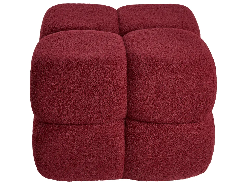 Pouffe CALIENTE Boucle Dark Red_1069727