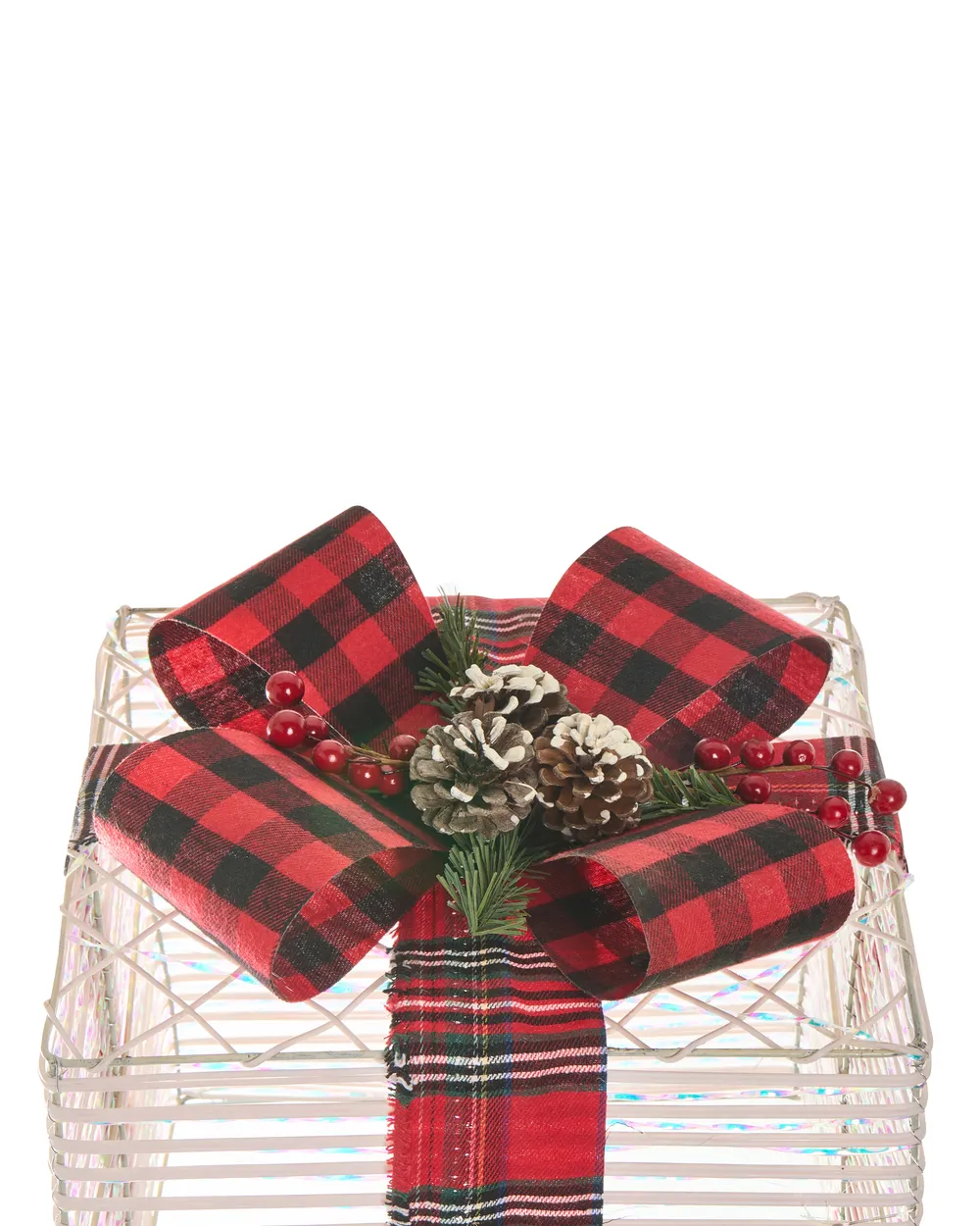 Set of 3 Christmas Decorations LED MANGEN 20/25/35 cm Christmas Gifts Off-White_1025119