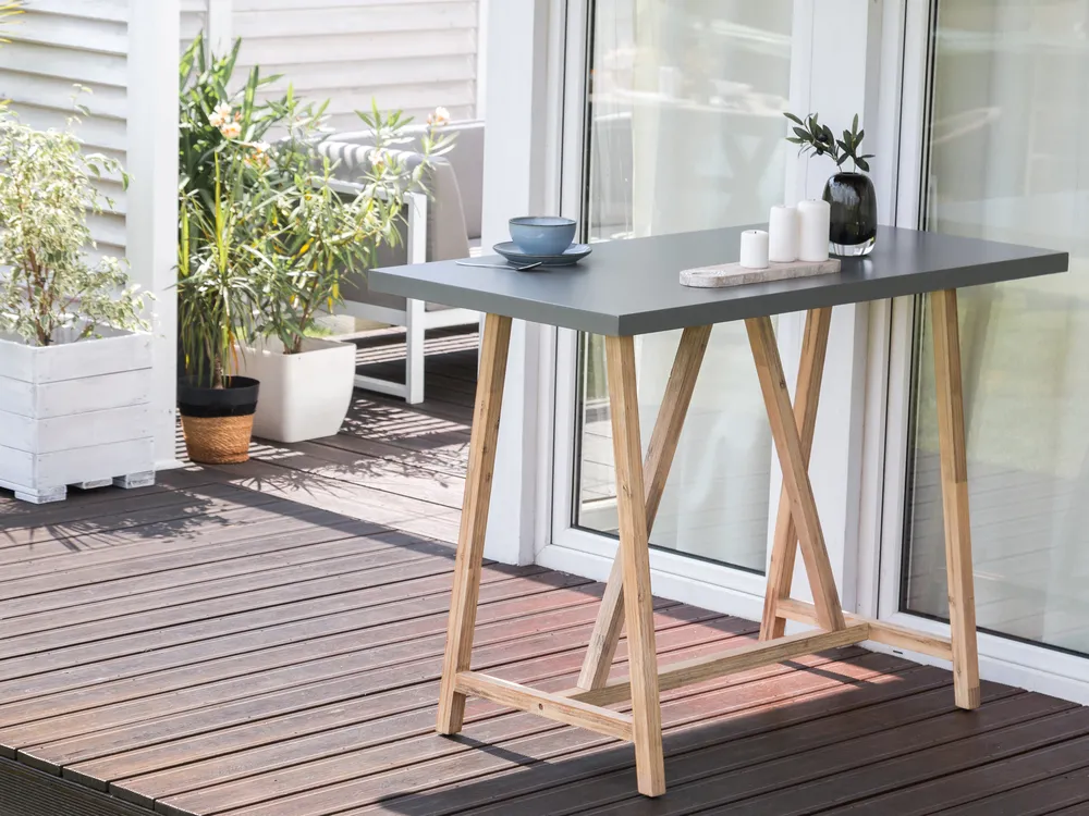 Garden Bar Table TALAMONE 140 cm 70 cm Grey