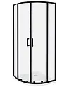 Suihkunurkka JUKATAN 80 x 80 x 185 cm Musta