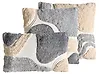 Koristetyynysetti 3 kpl ALSTONIA 30 x 50 cm 45 x 45 cm Puuvilla Harmaa Abstrakti kuvio