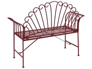 Bistro Set CAVINIA Metal Burgundy_1016337