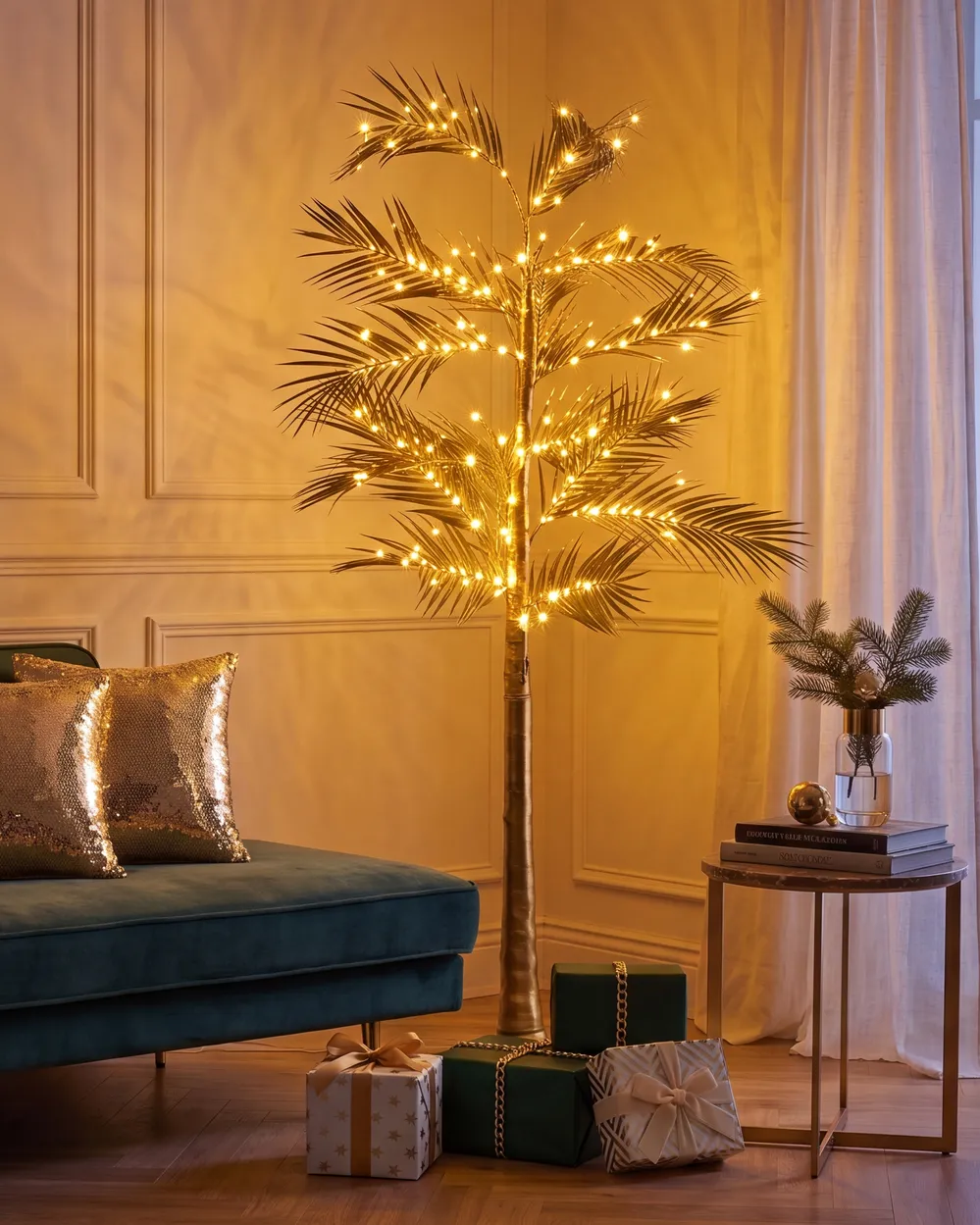 Outdoor Decoration LED PALJAVESI 175 cm Tree Gold