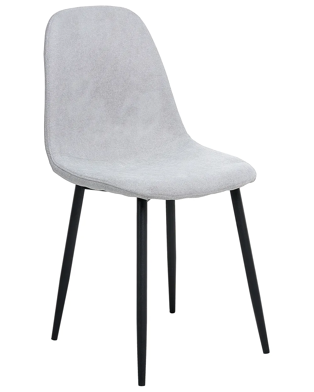 Set of 4 Dining Chairs CRANDALL Fabric Light Grey_999587