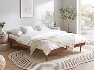 Bed TOUCY 180 x 200 cm (EU Super King) Brown Ash Wood_909719