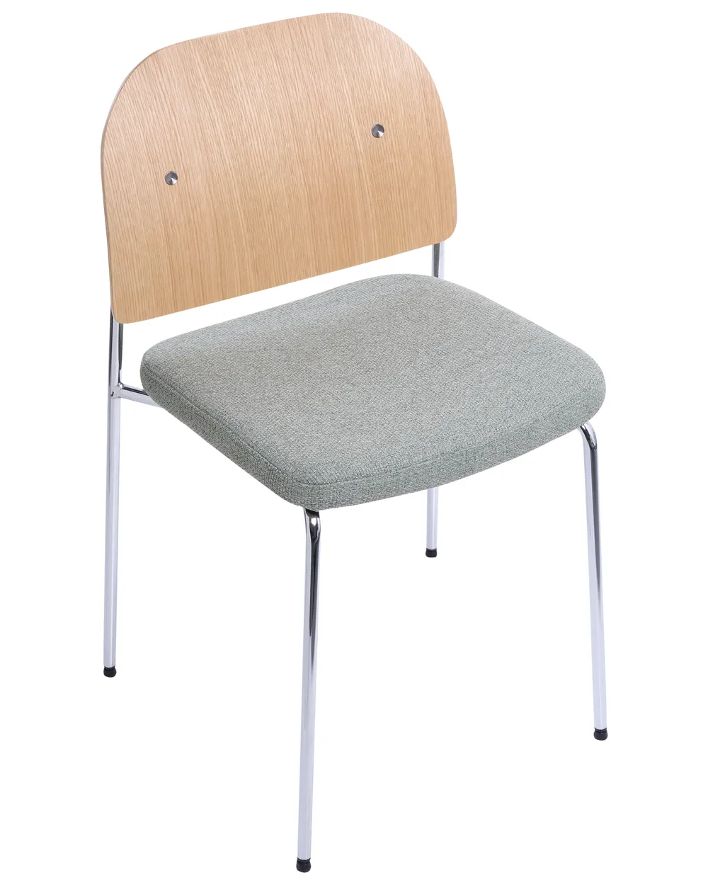 Set of 2 Dining Chairs ASHCROFT Metal Green/ Light Brown_1076777