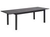 Extending Garden Dining Table SKALOMA 180/240 cm 90 cm Metal Dark Grey