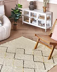Matto TEZPUR Beige 160 x 230 cm Puuvilla_1180000
