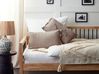 Set of 2 Decorative Cushions SASSAFRAS 30 x 45 cm Linen Light Brown Solid