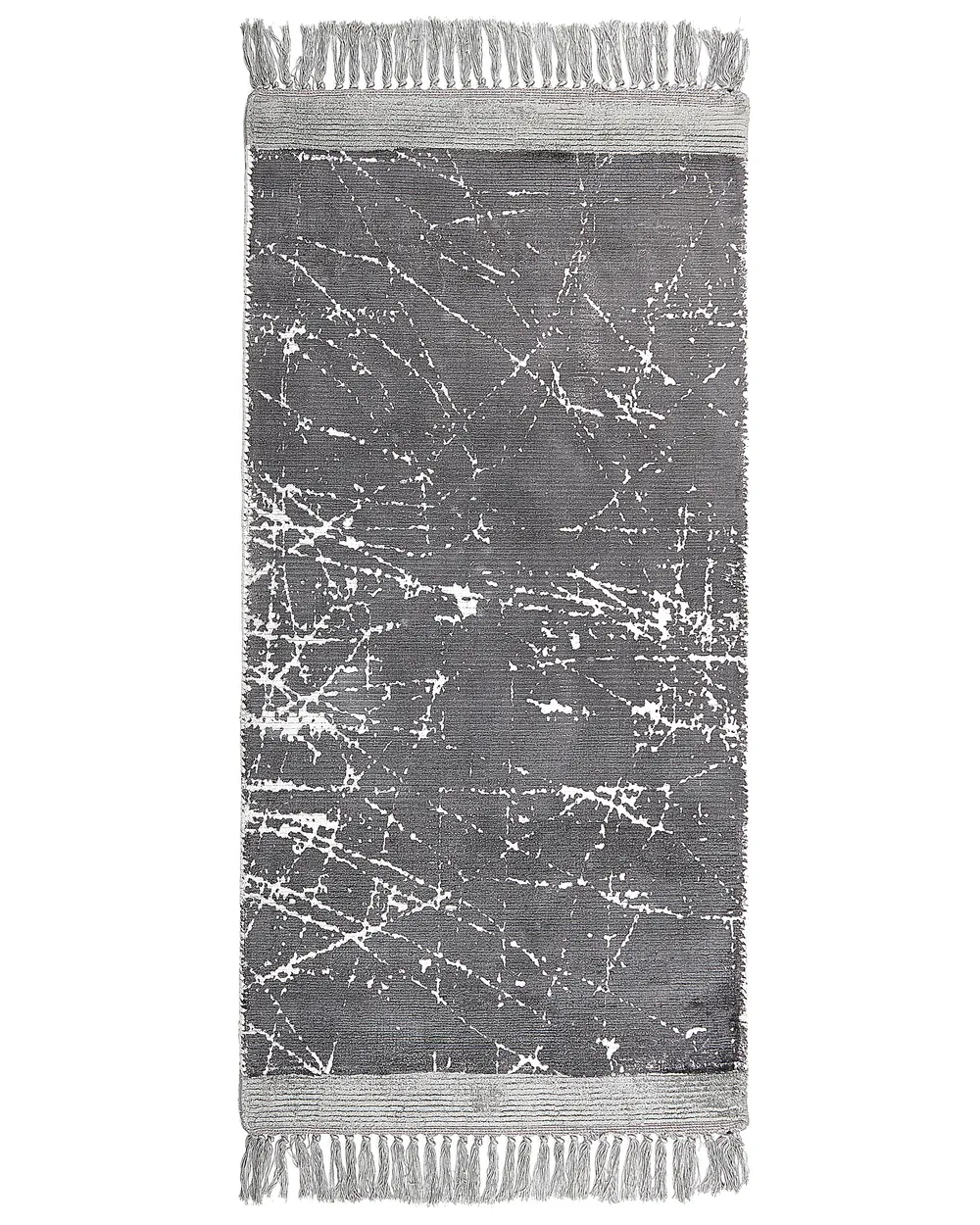 Rug HANLI Grey 80 x 150 cm Viscose