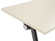 Foldable Office Desk BENDI 160 cm 60 cm with Wheels Light Brown_922341